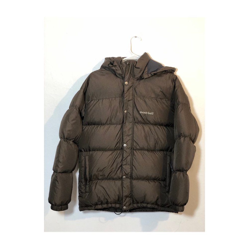 Vintage mont-bell Men's Brown Puffer Jacket with Hood